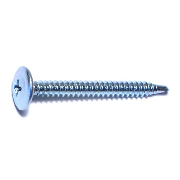 Buildright Self-Drilling Screw, #8 x 1-5/8 in, Zinc Plated Steel Truss Head Phillips Drive, 125 PK 08827 - main